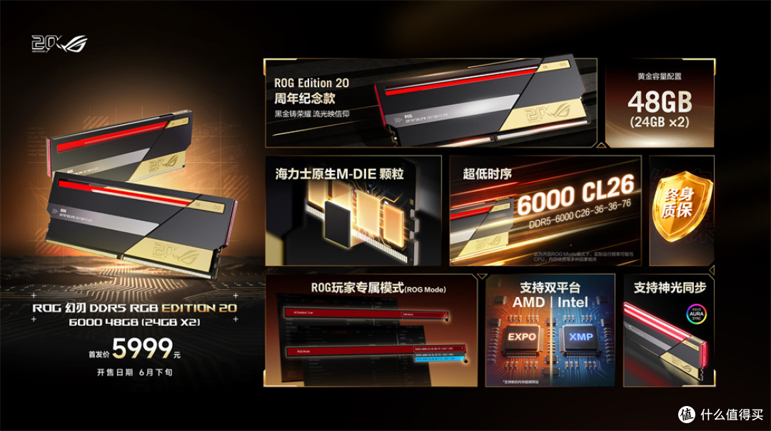 5999元！ROG20周年王炸，幻刃内存发布，全家桶终于圆满