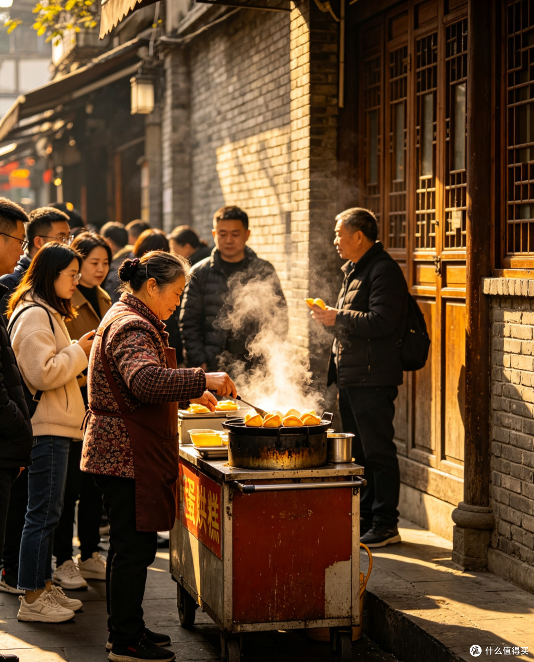 成都老巷子里的蛋烘糕小店