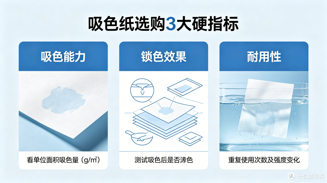 洗衣机吸色纸硬核评测：三指标帮你一眼辨优劣