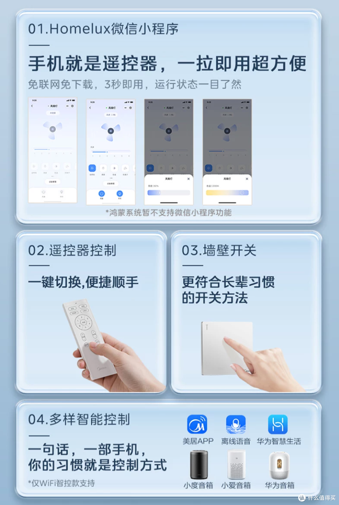 【限时半价】补贴15% 美的风扇灯电风扇吊灯