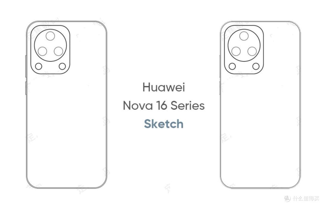 iPhone味越来越浓了?华为nova 16 系列草图曝光:双圆环没了