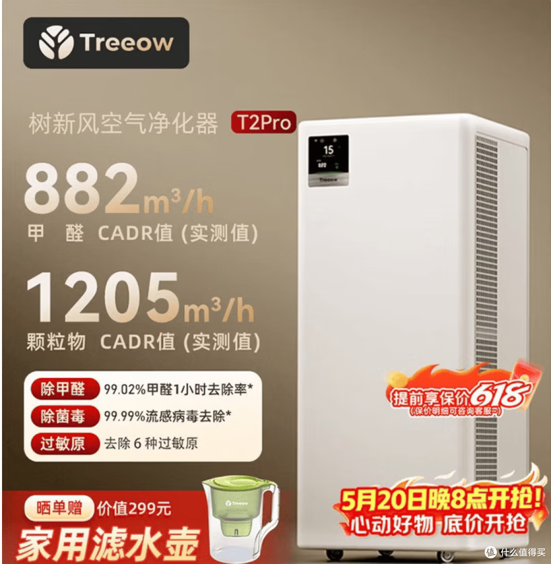 树新风空气净化器除甲醛异味除菌除花粉家用宠物T2pro 购买建议