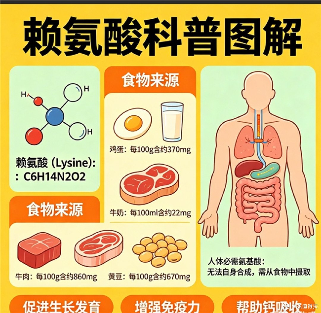 多次被种草终于下手了，2026年什么牌子赖氨酸好？含DHA款来验证