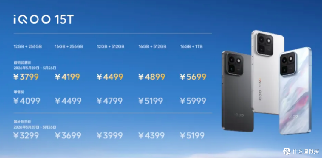 iQOO 15T首发价3799元起,这价格值得买吗?