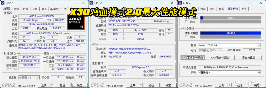 少花钱办大事,X3D鸡血模式2.0来袭!技嘉X870E X3D小雕主板实测