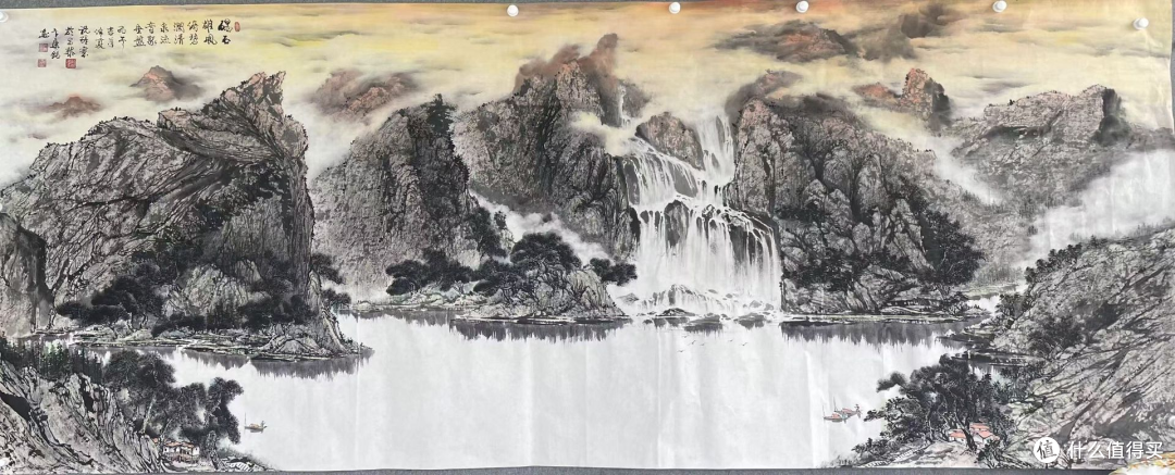 卞康铭《碣石雄风》山水画震撼问世,跨界艺术融合再谱新篇