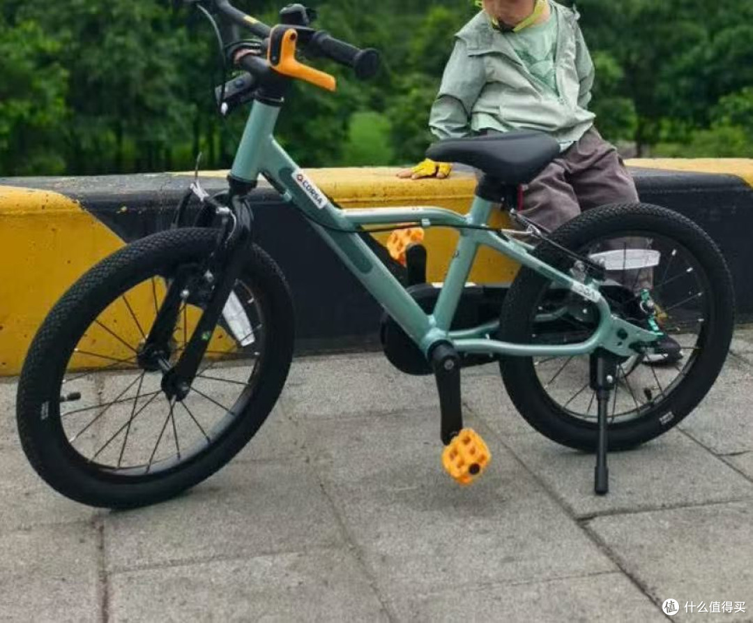 迪卡侬儿童自行车分享|16寸森光绿铝架,孩子学骑车的不二之选