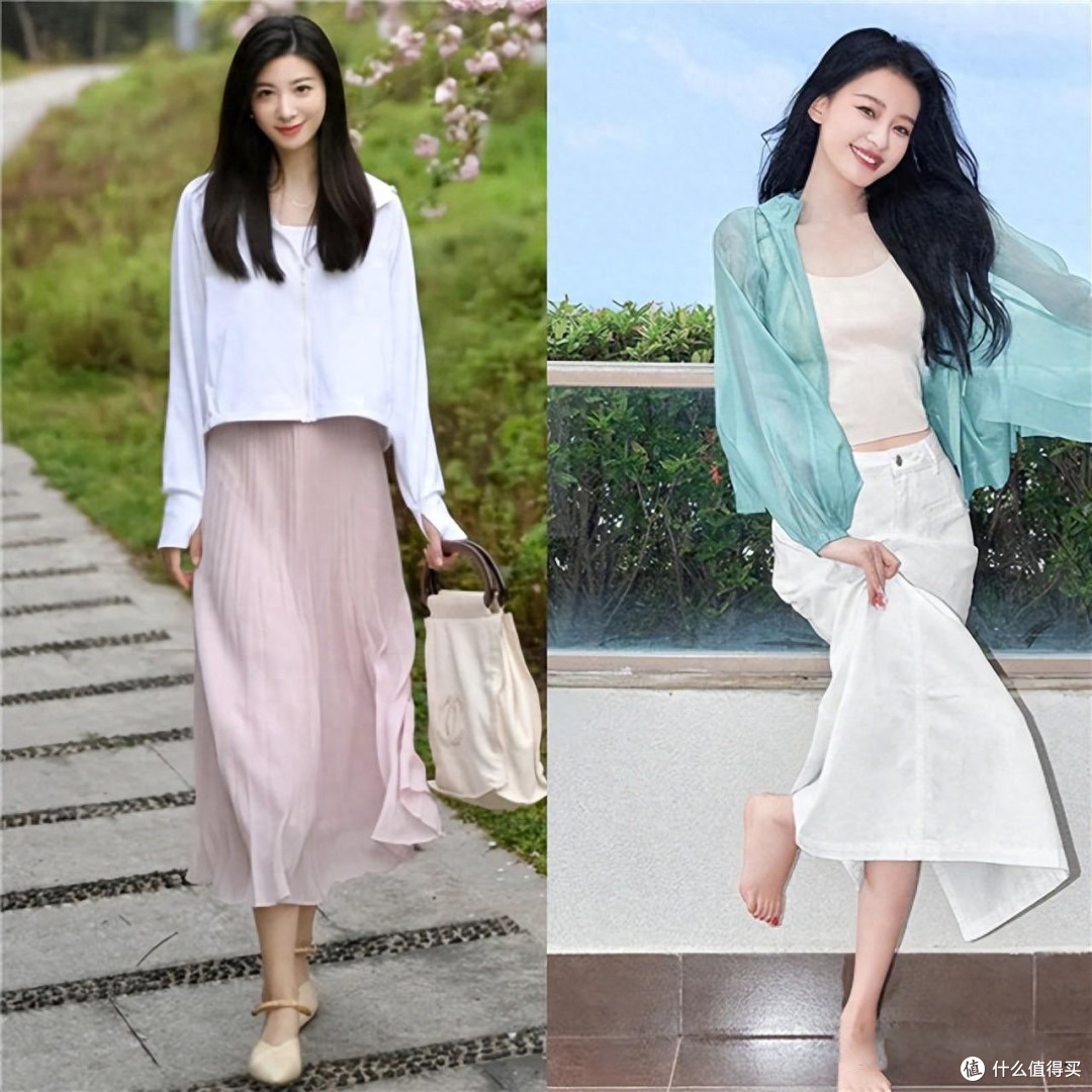 进入夏天火了一种混搭:防晒衣+半身裙,洋气显瘦,谁穿谁好看
