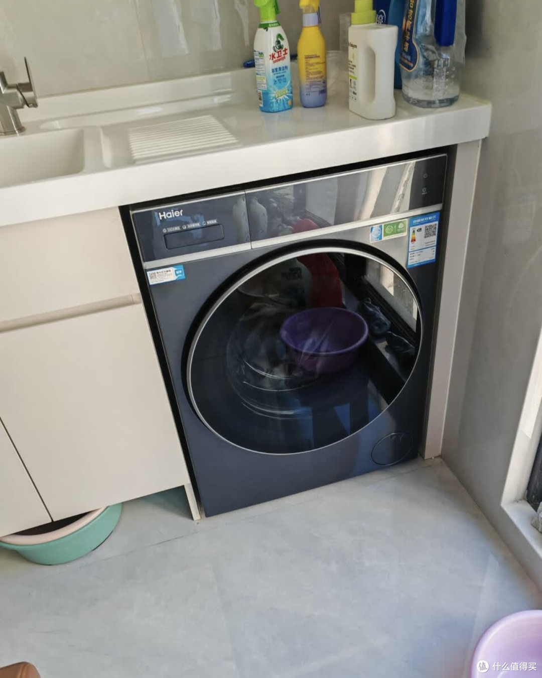 海尔云溪 XQG100-BLEG583HU1,把“出租屋洗衣角”变成治愈小天地