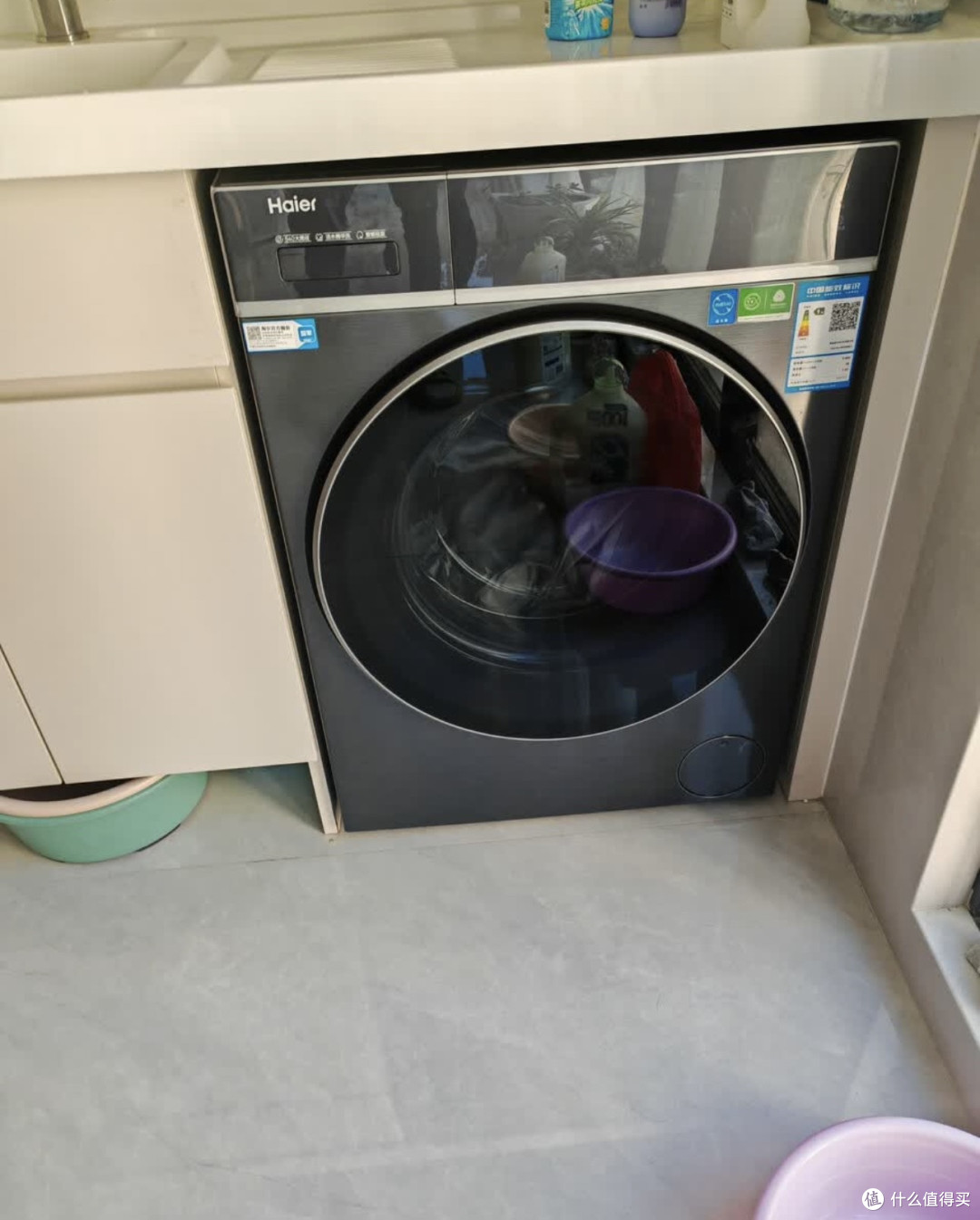 海尔云溪 XQG100-BLEG583HU1,把“出租屋洗衣角”变成治愈小天地