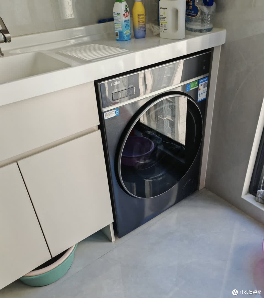 海尔云溪 XQG100-BLEG583HU1,把“出租屋洗衣角”变成治愈小天地