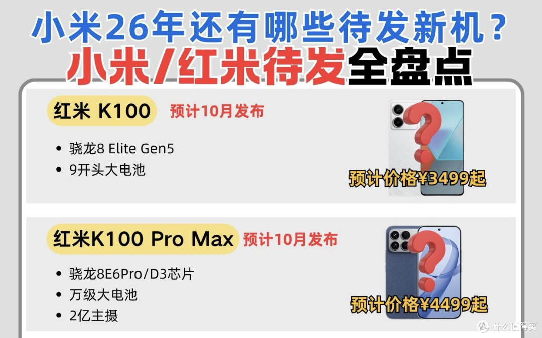 小米26年待发新机大盘点|从千元水桶机到旗舰全盘点✨