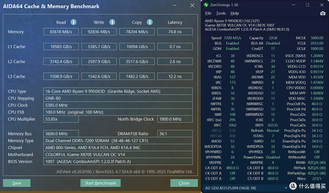 ZADAK Spark RGB DDR5 6000MHz CL40（16GB×2）内存套装 评测