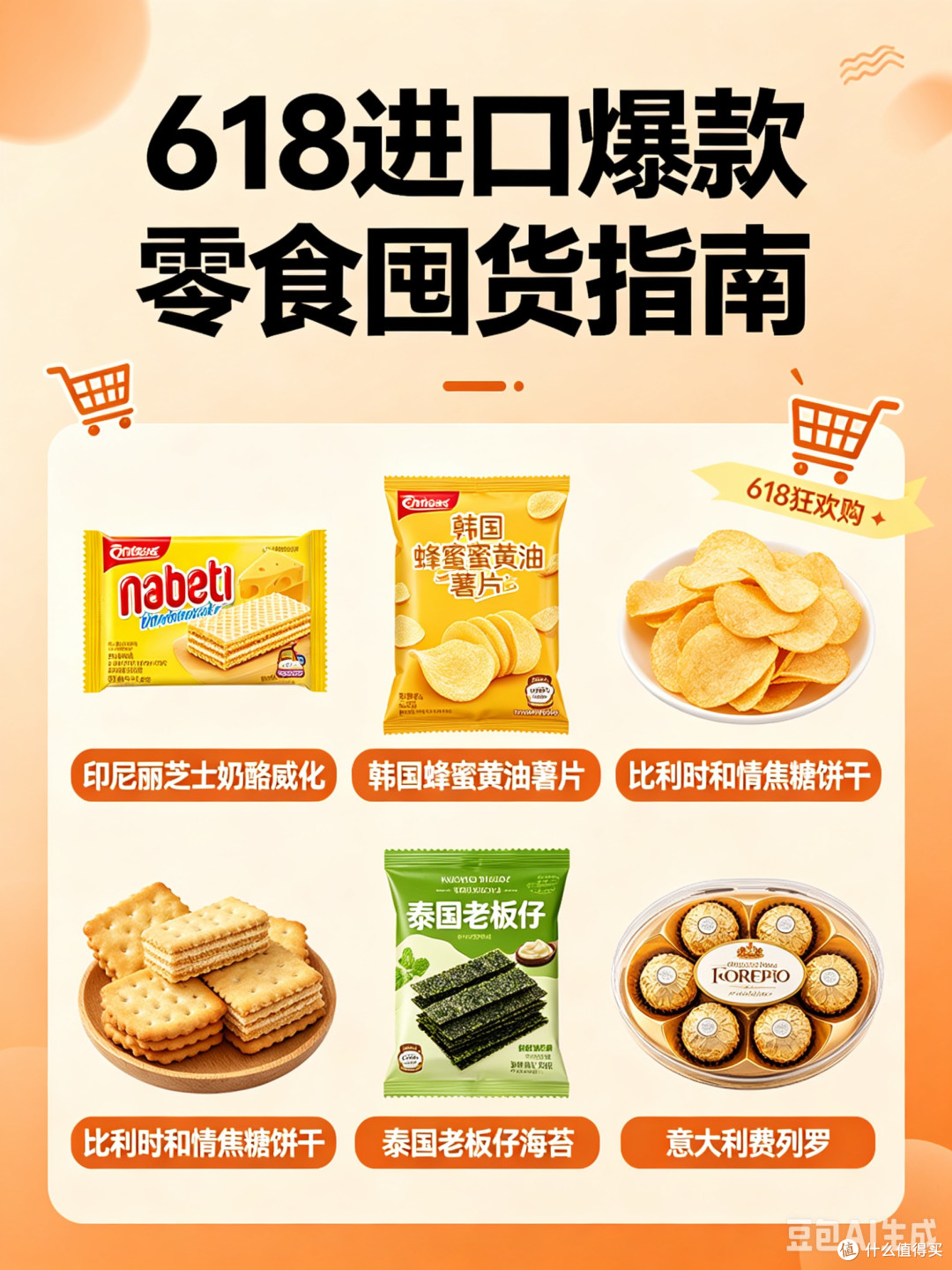 618囤零食攻略:低卡解馋、进口爆款、办公室摸鱼小食推荐