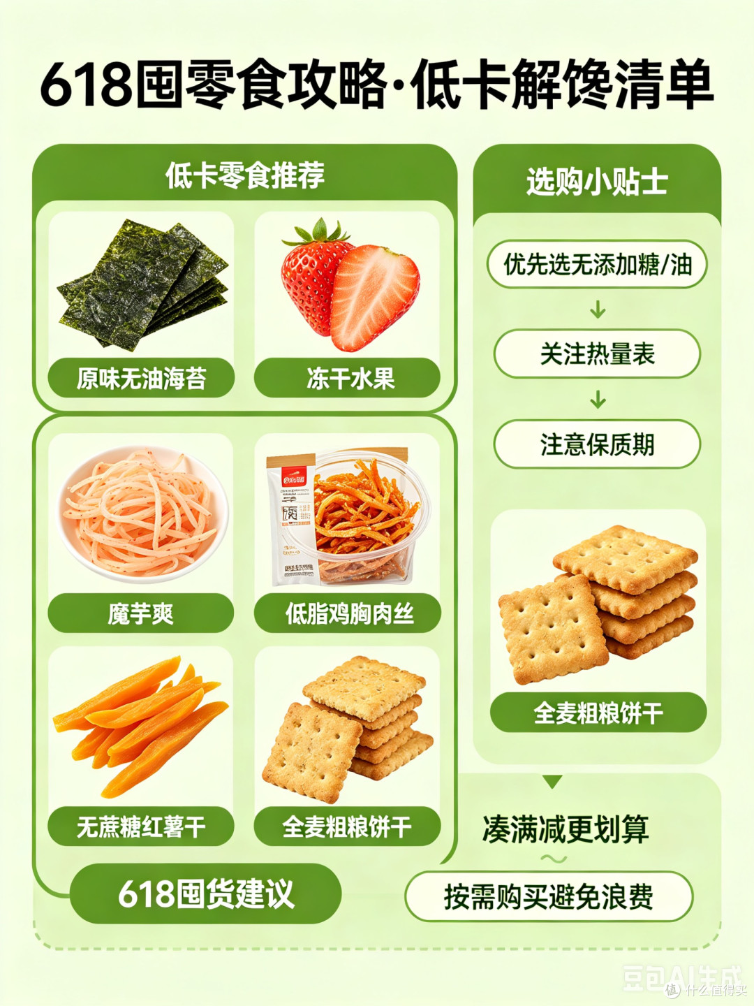 618囤零食攻略：低卡解馋、进口爆款、办公室摸鱼小食推荐