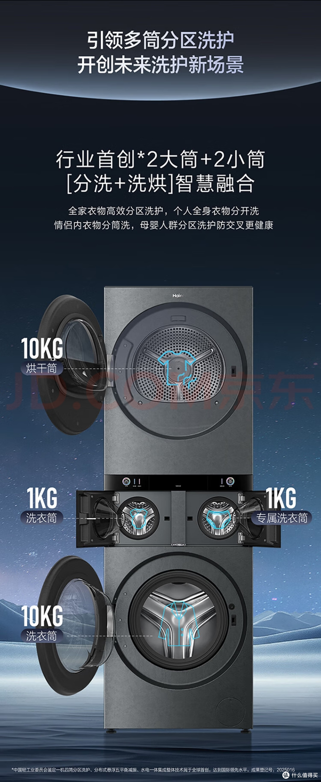 懒人福音！海尔融合·洗护家四筒洗衣机测评：全家衣物一机搞定