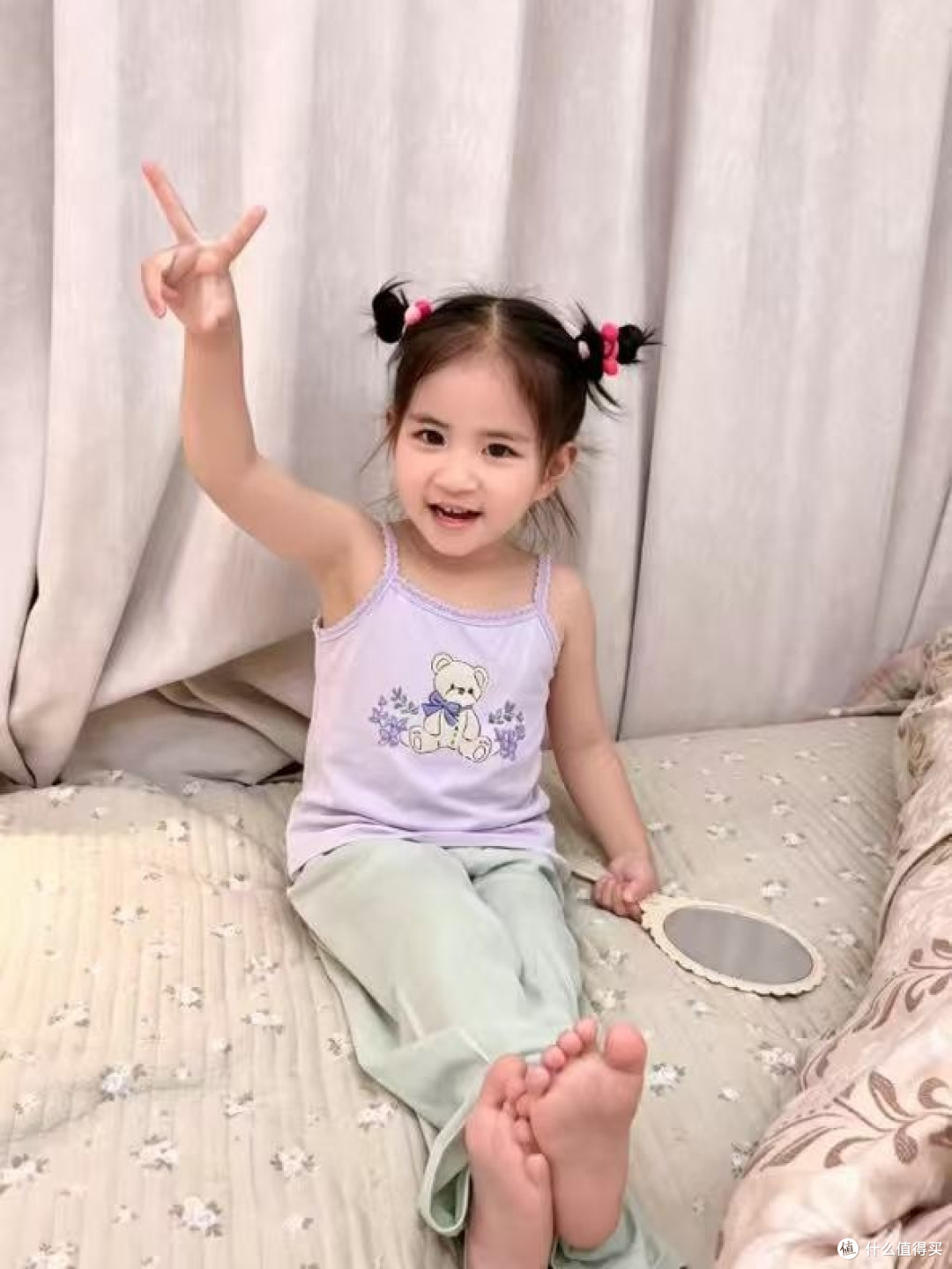 女童莫代尔吊带背心,A类抗菌超亲肤!