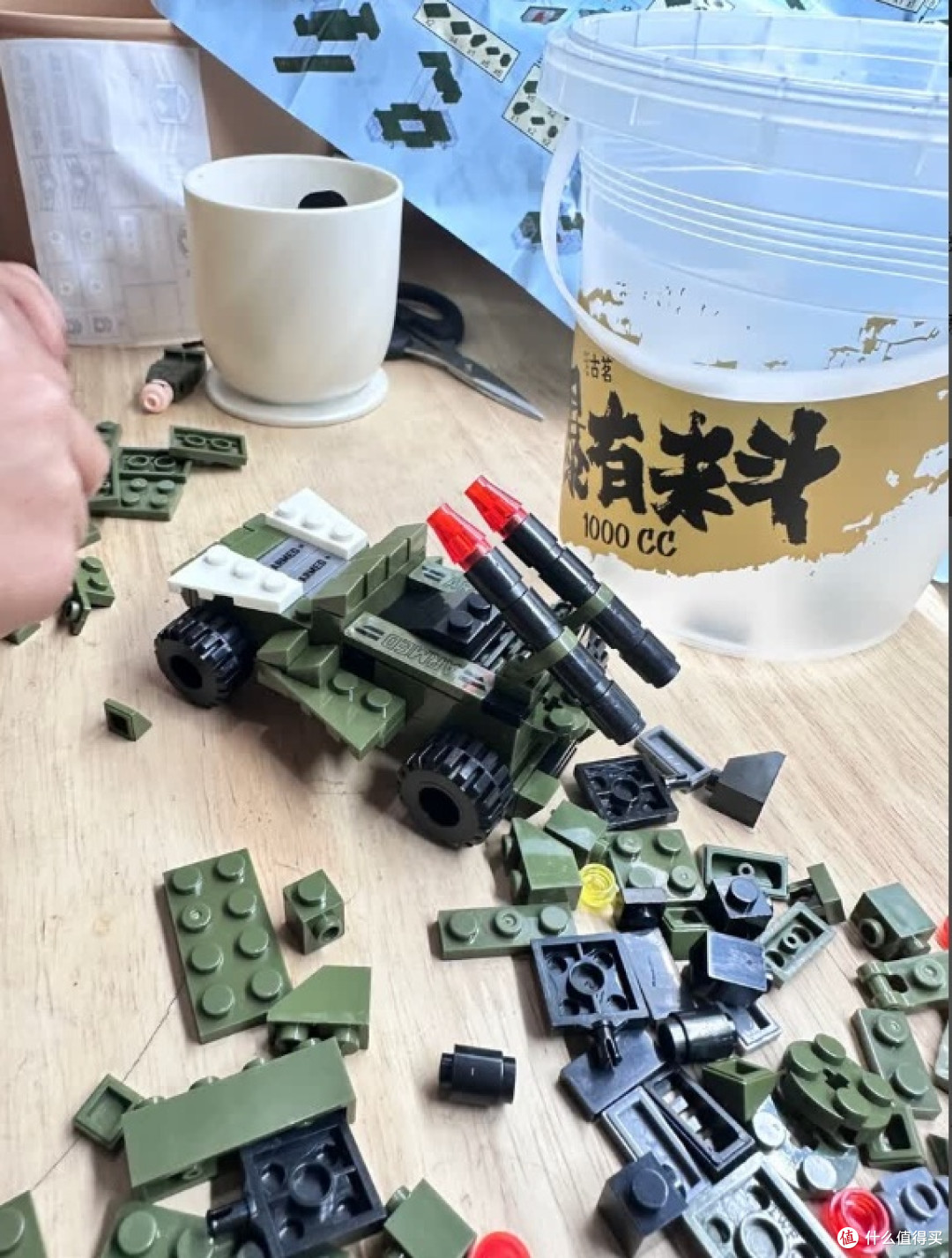 尚美贝贝积木,孩子独立完成的第一辆坦克