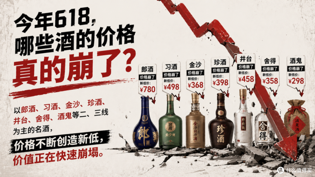 2026年618攻略:大促过半酒价崩殂,白酒进入常态化螺旋式下跌!