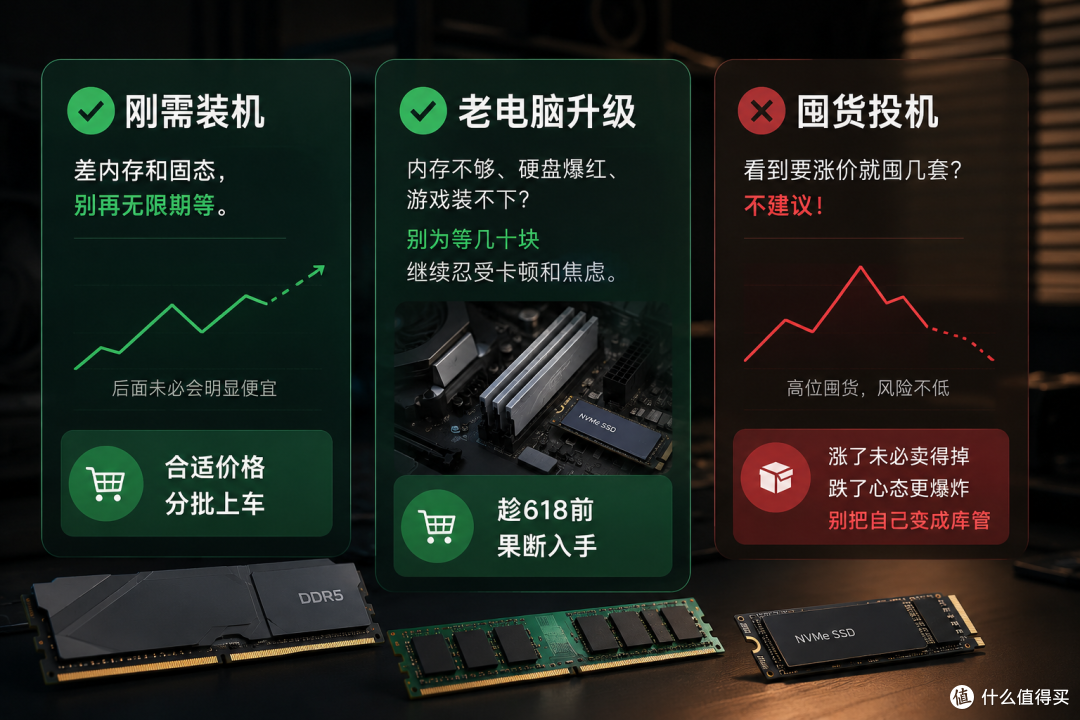 618内存和固态怎么买?都高价了,但刚需更别乱等