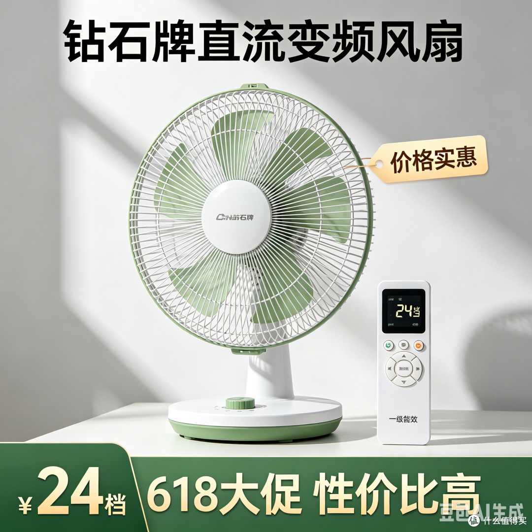 618优惠购入钻石牌变频风扇