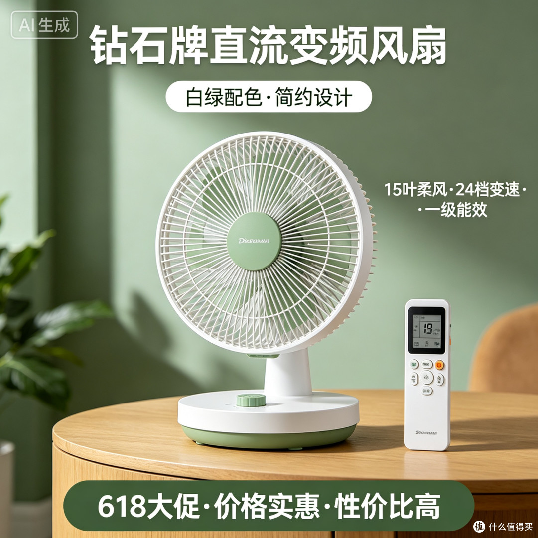 618优惠购入钻石牌变频风扇