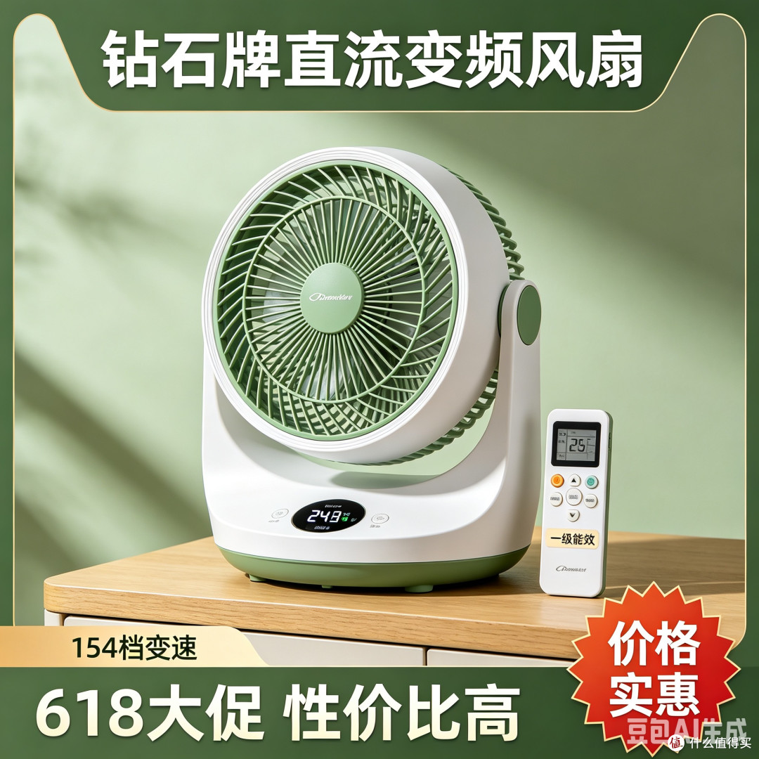 618优惠购入钻石牌变频风扇