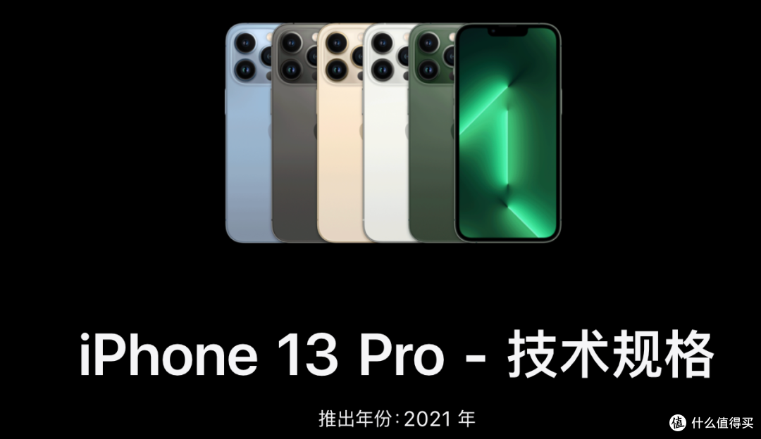 iPhone 13 Pro，7.65 毫米，203 克