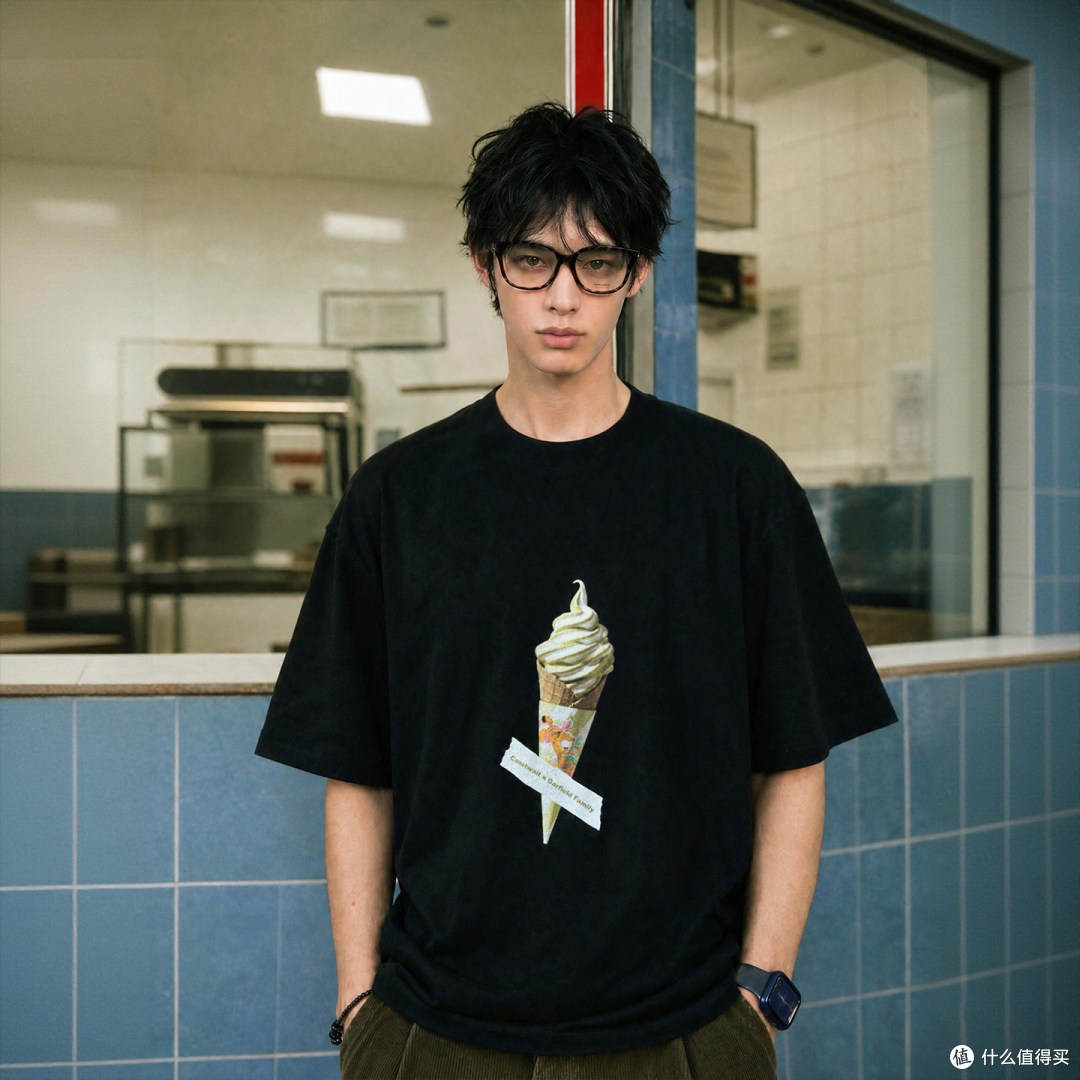 陈伟霆同款！加菲猫T恤：全棉亲肤+立体印花，夏日街头甜酷风首选