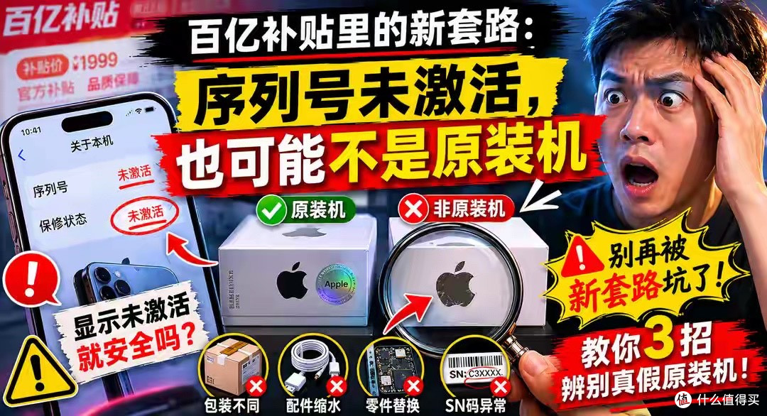 百亿补贴里的新套路:序列号未激活,也可能不是原装机