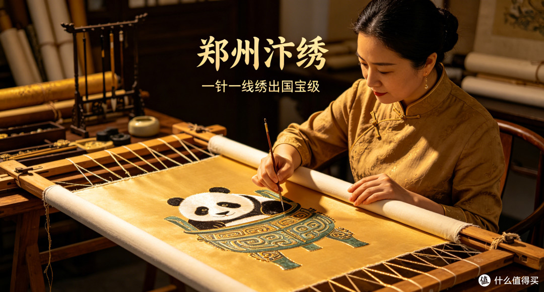 一针一线把千年名画"搬"到了绣布上
