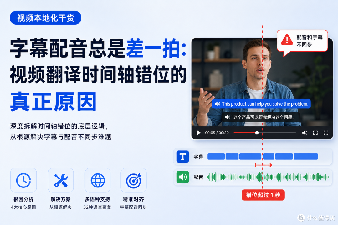 AI视频翻译总对不上？字幕配音时间轴是关键