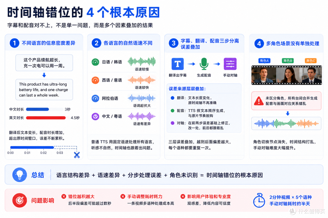 AI视频翻译总对不上？字幕配音时间轴是关键