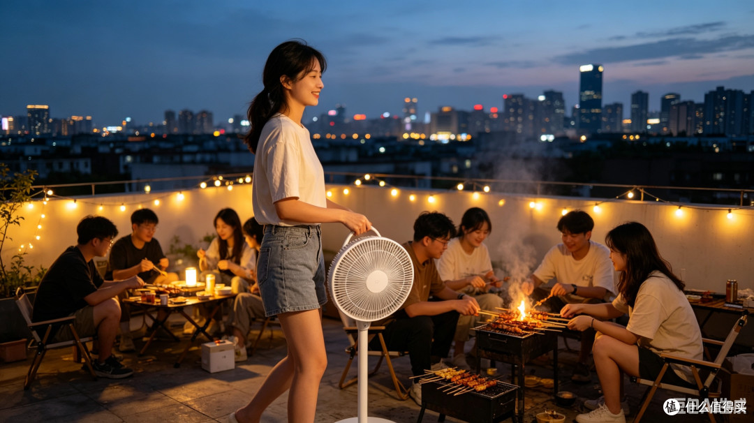 这也能提升幸福感——再也不用插座，风扇自由移动！