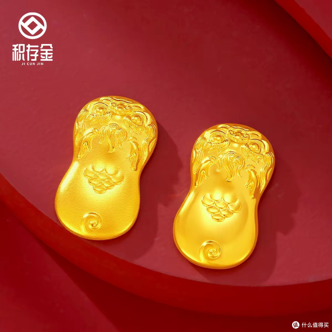积存金高浮雕纳福麒麟金条