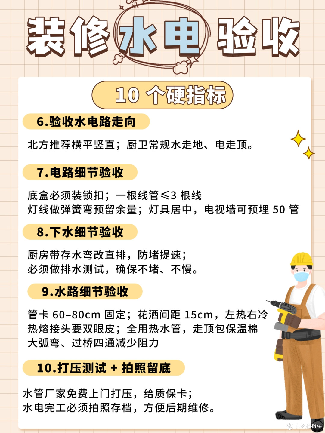 水电验收不用愁！10 个硬指标