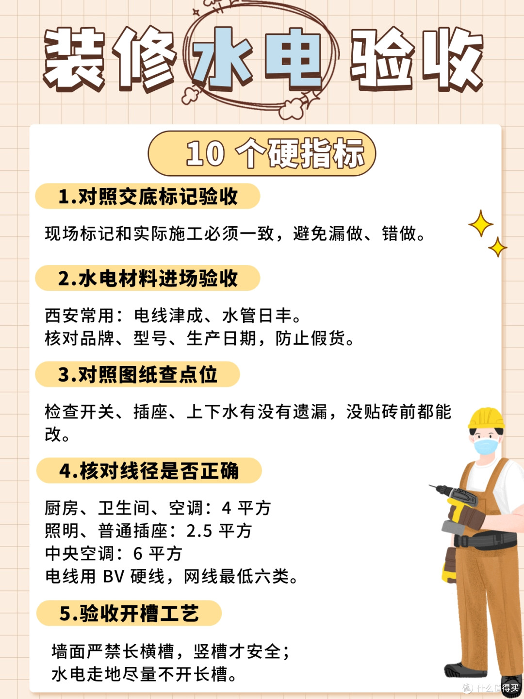 水电验收不用愁!10 个硬指标