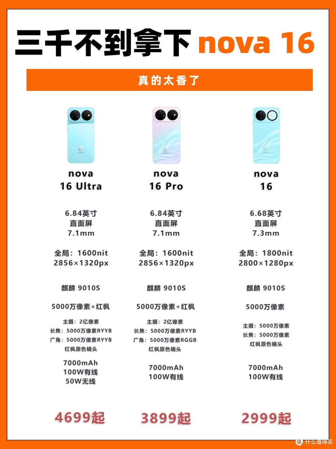 三千档拿下华为nova16全系列!学生毕业换机对照指南