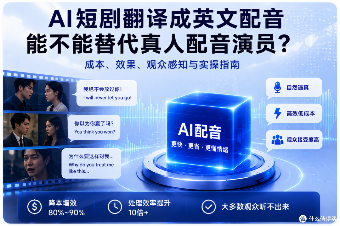 AI短剧翻译成英文配音效果好不好?质量如何?是否能媲美真人