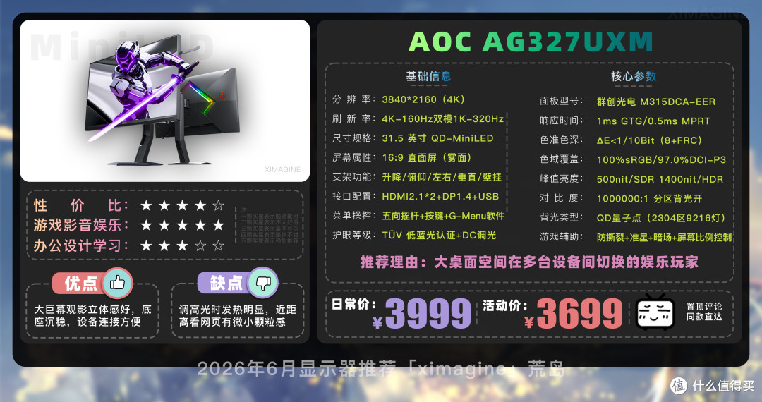 【26年6月显示器推荐清单】教父级电脑显示器选购指南!