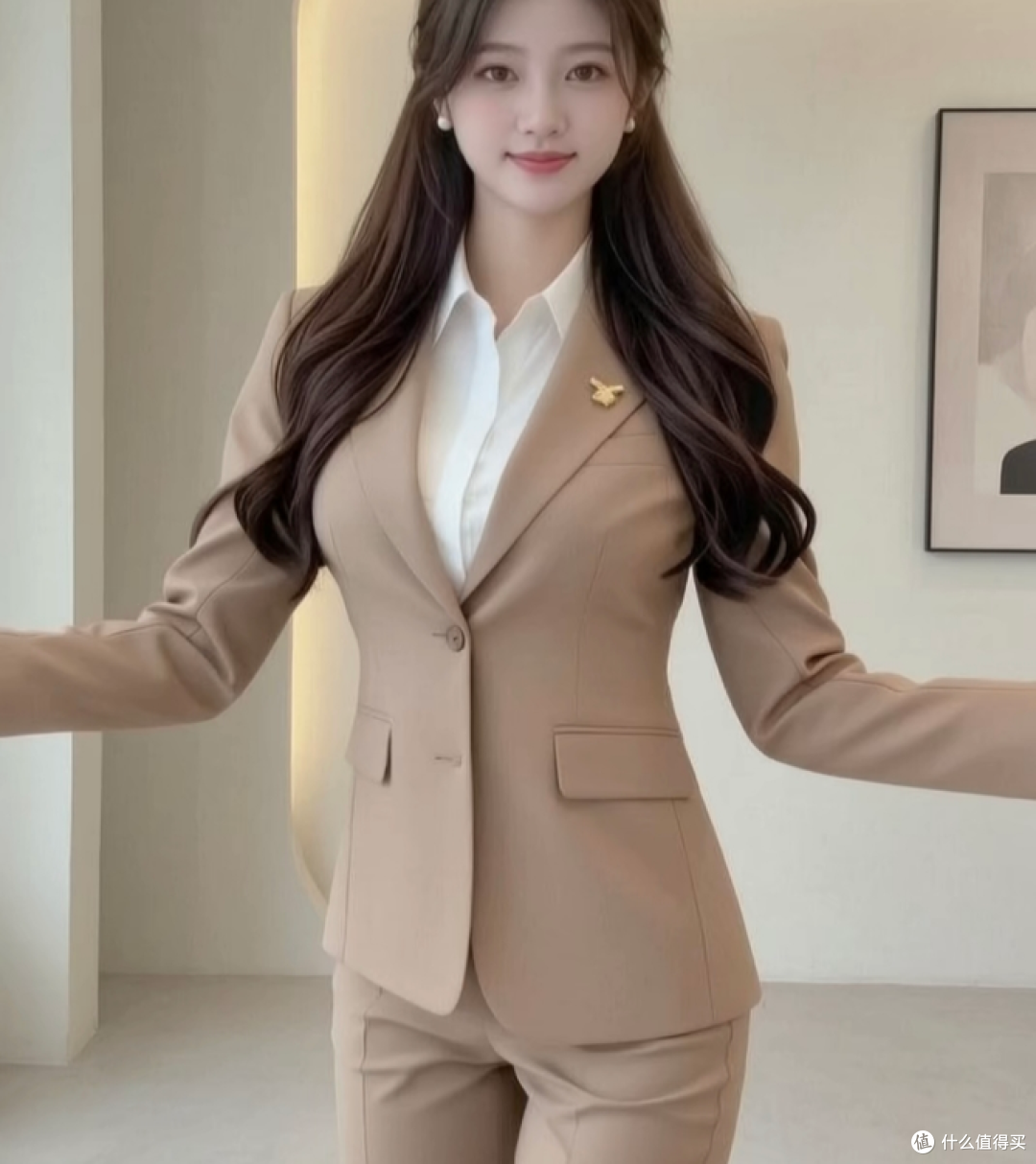💼正装西服别总选黑色了，我试了卡其色，真香