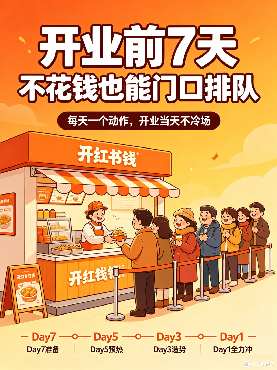 开业前7天这样做,不花钱也能门口排队