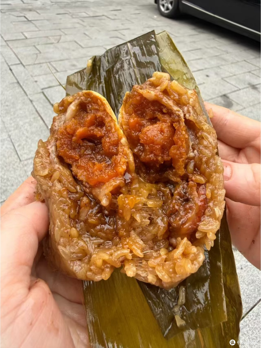 沅江咸蛋黄肉粽，居然让我一次干了三个