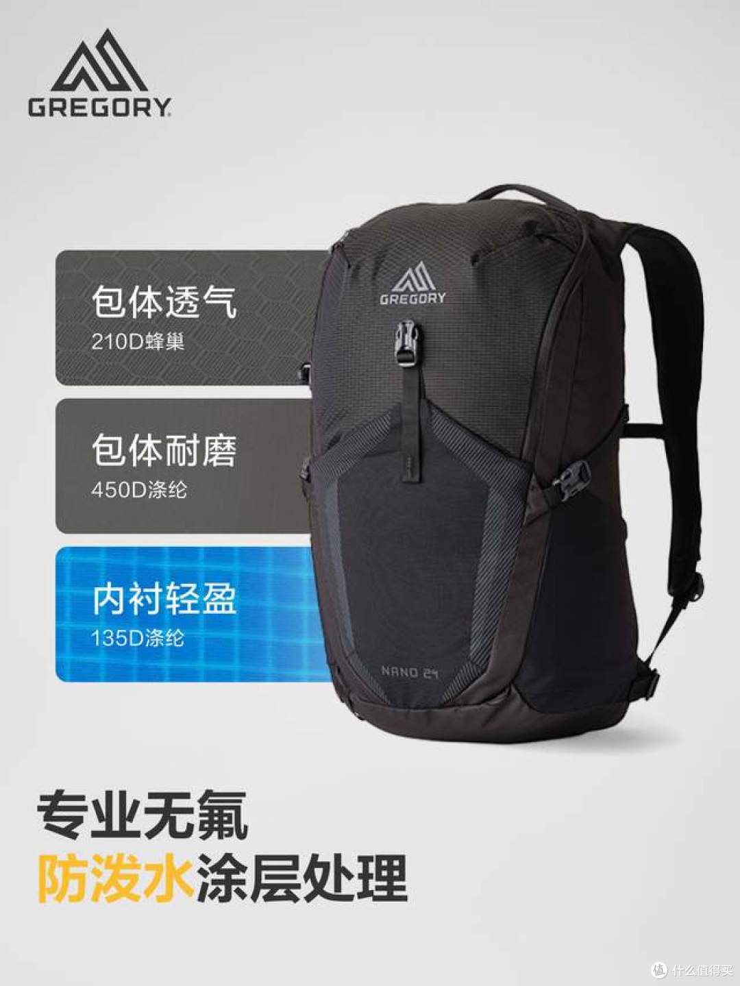 Gregory格里高利 蜂鸟NANO双肩包24L户外徒步登山越野轻量透气43J