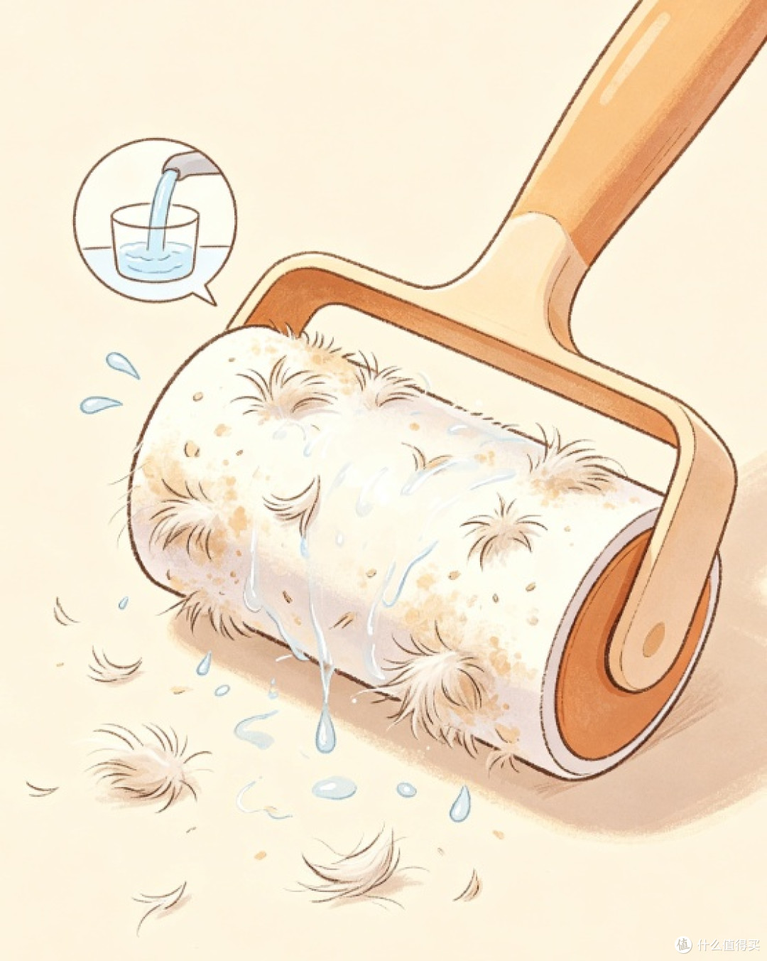 养猫家庭必备!水洗粘毛滚筒