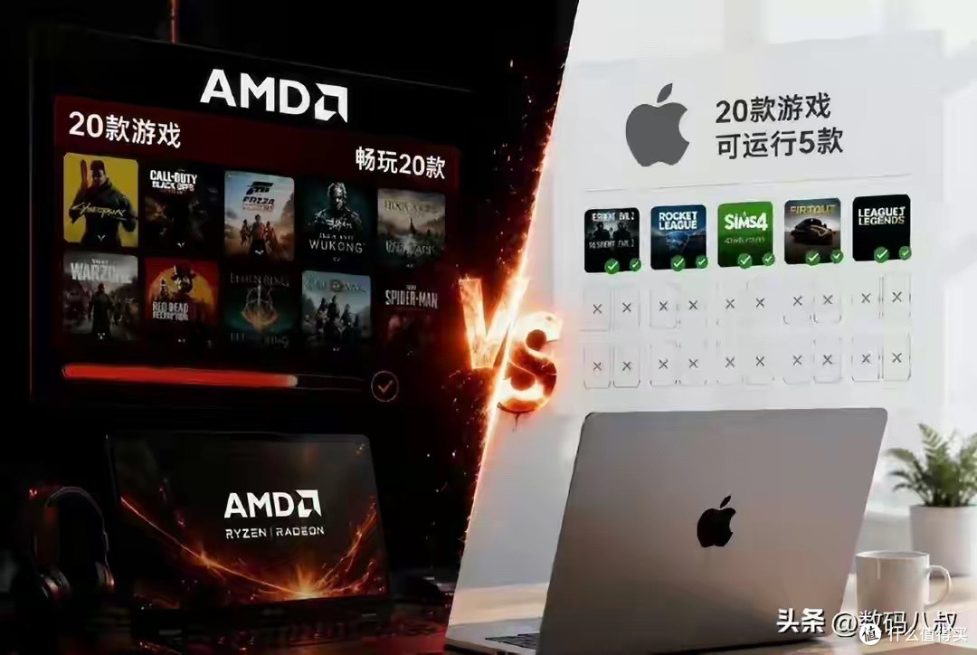 果粉不服!AMD官方公开对比游戏帧率,多角度性能数据嘲讽苹果芯