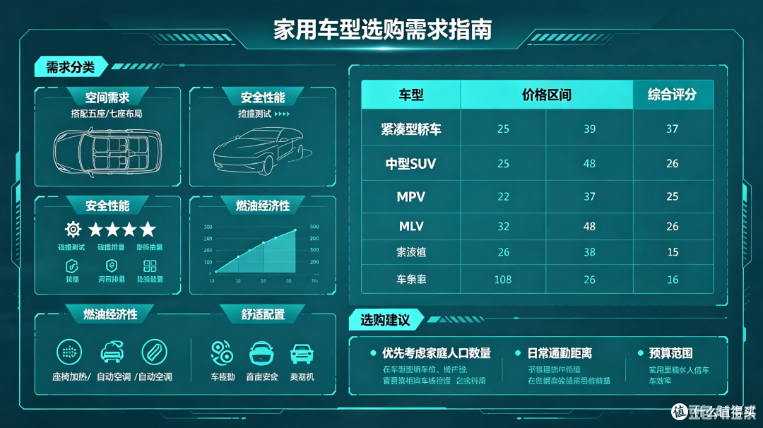 家用车型选购需求
