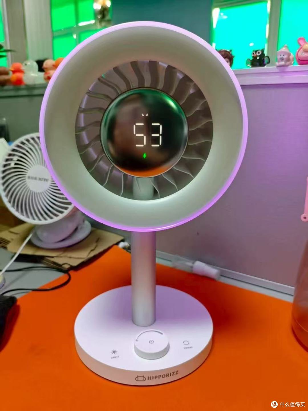 夏日桌面氛围感密码被我找到啦💫河马引力光影小风扇