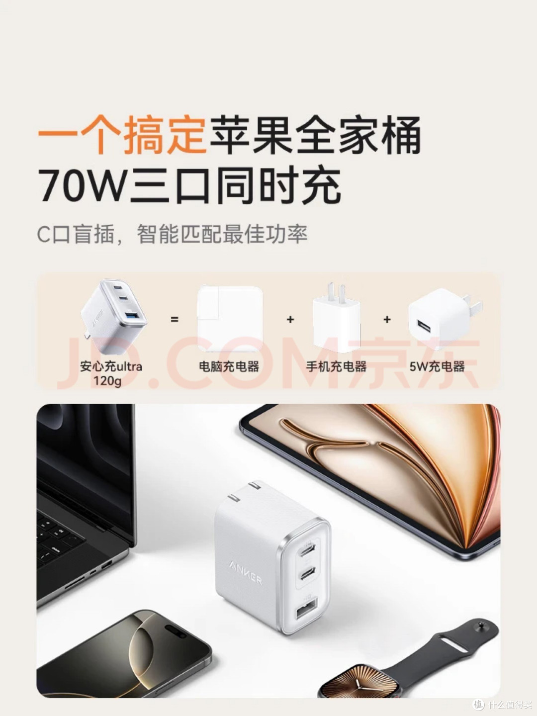 安克安心充Smart氮化镓充电器体验