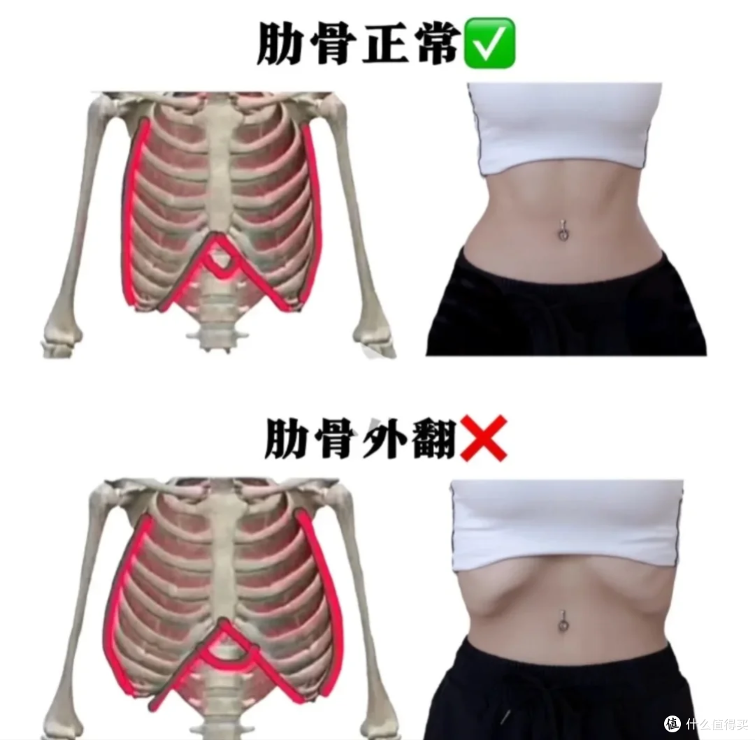 肚子不大却显胖?每天10分钟,3个动作专治肋骨外翻